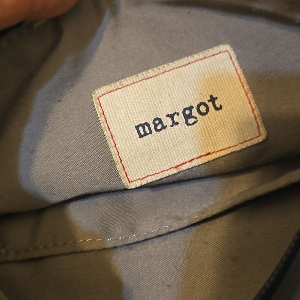 Margot New York black leather crossbody purse square small mini - Picture 3 of 9